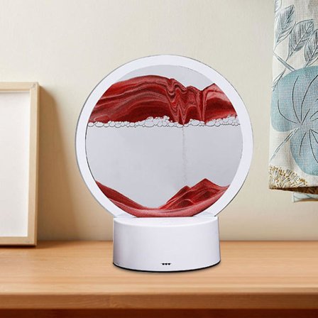 3D Flytande Sandkonst, 7,87 tum 360 roterande timglasdekoration