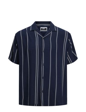 Jcojeff Aop Resort Shirt Ss Relax Ln Tops Shirts Short-sleeved Navy Jack & J S