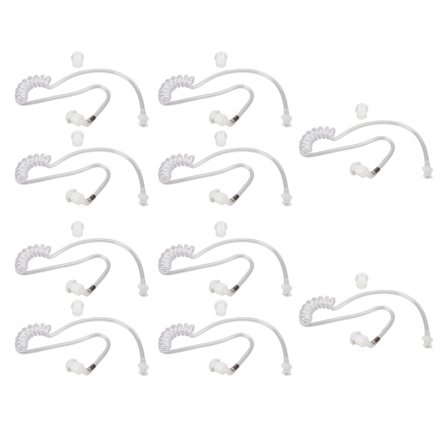 Motorola Toveisradio Headset Erstatning Akustisk Tube 10 Pakk Komfortabel Avtakbar Transparent Klar