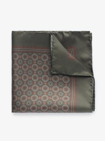 John Henric Men's Grünes Einstecktuch Size Onesize