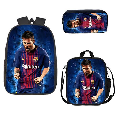 Fotbolls-VM studentryggsäck Messi-väska söt datorväska