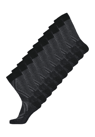 Dovre Ekologisk Ull, Strumpor 10-pack, Svart Herr 44/46