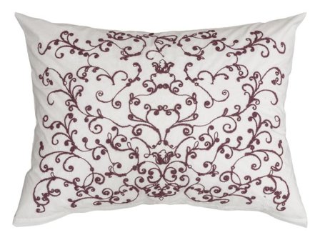 Tone Kroken Putetrekk Pigalle Hvit-Aubergine 60x80cm