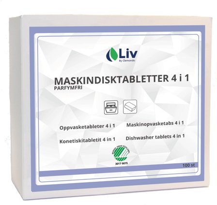LIV Maskindisk Tabs 4i1 100/fp - Lyreco - Städ och hygien - Diskrengöring - Maskindiskmedel