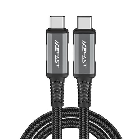 Acefast C1-09 USB-C / USB-C USB4 PD3.1 kabel 5A 1m - gråsort