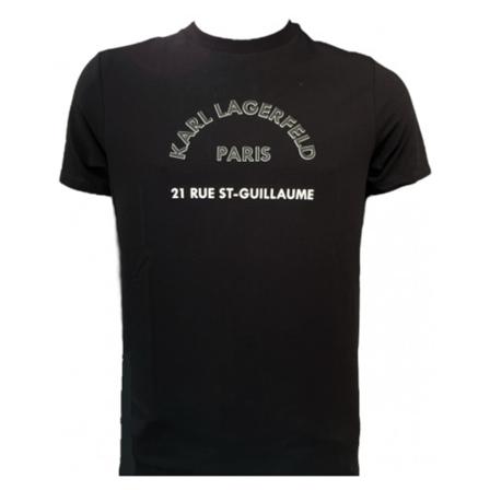 Karl Lagerfeld, T-Shirts Zwart, Heren, Maat:S