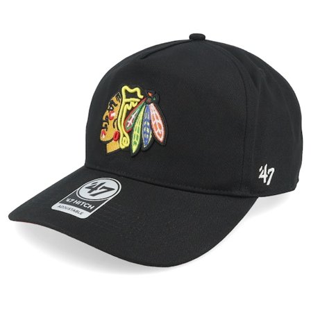 47 Brand - Negro adjustable Gorra - Chicago Blackhawks 47 Hitch Cap Black A-frame Adjustable @ Hatstore