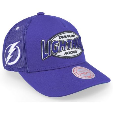 Mitchell & Ness - NHL Blå trucker Keps - Tampa Bay Lightning Team Seal Blue Trucker @ Hatstore