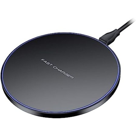 Trådløs oplader 15W Universal Qi-opladningsplade, induktionsoplader kompatibel med iPhone 12/11 /11 Pro/XS/XS Max/XR/X /8/8 Plus, Samsung Galaxy S10 /