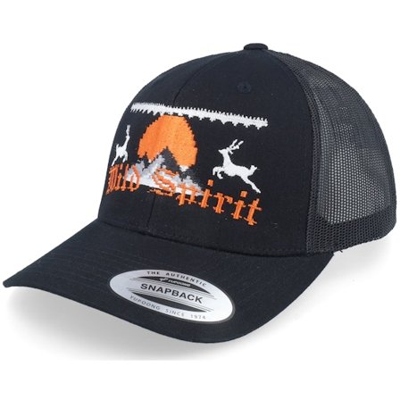 Ho-Ho-Hats - Sort trucker Kasket - Ugly Christmas Logo Black Trucker @ Hatstore
