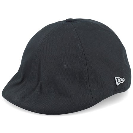 New Era - Zwart flatcap Cap - Essential Duckbill Black Flat Cap @ Hatstore