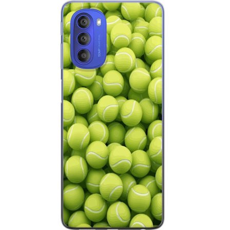 Kompatibel Mobilcover til Motorola Motorola Moto G51 5G Mønster af grønne tennisbolde i høj detalje, sporty motiv med gentagende tekstur og stærke