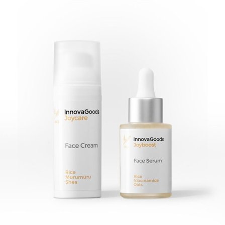 Kosmetiikkasetti - INNOVAGOODS - Duo Kasvojen Kosteutuspaketti - Vegaani - Seerumi 30 ml - Voide 50 ml