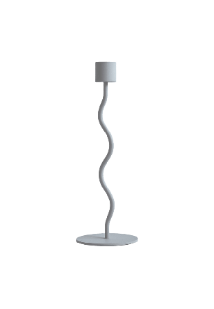 Cooee Curved Candleholder Ljuslyktor & ljushållare Blå 23 CM