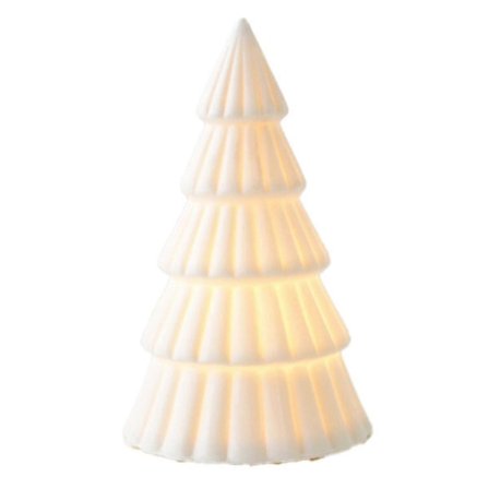 Keramisk Julgran med Ljus, Vintage Porslinsbelyst Dekor för Jul A