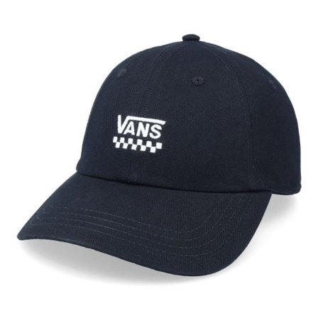 Vans - Svart unconstructed Keps - Court Side Hat Black Checker Dad Cap @ Hatstore