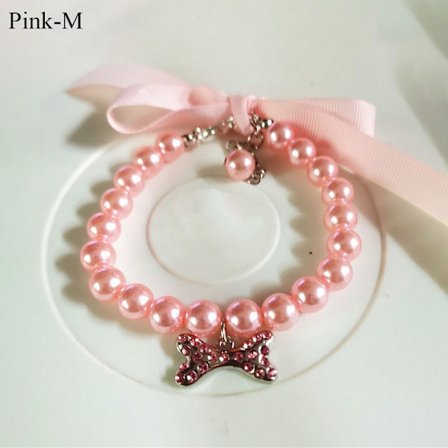 Koiran kaulakoru vaaleanpunainen M