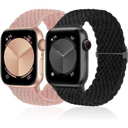 Solo Loop-kompatibelt med Apple Watch-armband 42 mm 44 mm 45 mm 49 mm, iWatch Series 8 7 6 5 4 3 2 1 SE Ultra, för män/kvinnor, 2 st.