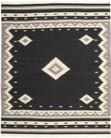 Tribal 250X300 Groß Schwarz Medaillon Wollteppich