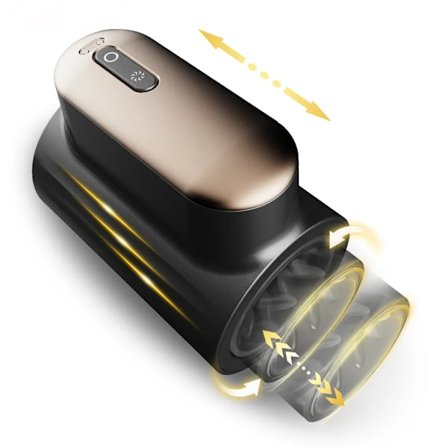 Automatisk Teleskopisk Roterende Han Masturbator Åben Ended Vagina Onani Kop Sex legetøj