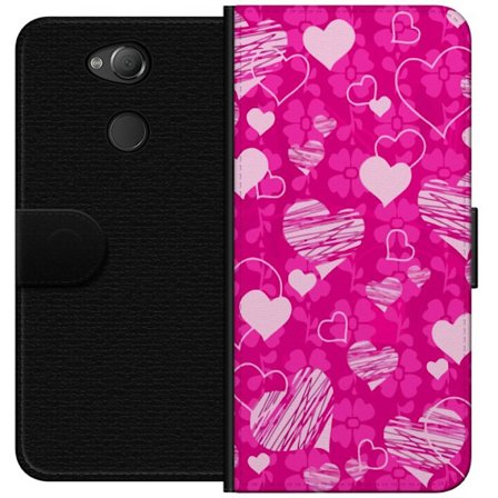 Kompatibelt Lommeboketui til Sony Sony Xperia XA2 PopHjerteMønster