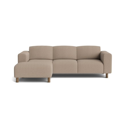 Toledo chaiselong sofa, venstrevendt - Montreal Mørk Beige - 238x152x78 - Sofa, chaiselong