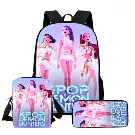 K-Pop Demon Hunter Rygsæk Skuldertaske Madkasse Penalhus Skolerygsæk-FF-