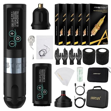 Tatueringspenna, 4,0 mm slag, 205 g vikt,Silver KIT2