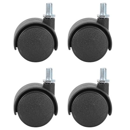 4 kpl Universaaleja 1,5 tuuman muovisia pyöriä kaappeihin ja tuoleihin, 360 astetta kääntyviä