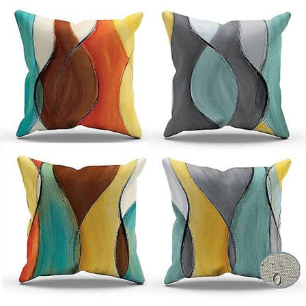 Vedenpitävät värilliset koristetyynynpäälliset, 4 kpl, koristeelliset värikkäät heittotyynynpäälliset Acsergery-lahja