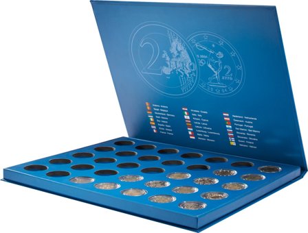 Leuchtturm Præsentation møntkassette Lucca til 35 tyske 2-euro erindringsmønter