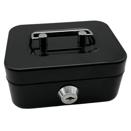 Pengekasse Metal Sikkerhedsboks Låsbar Pengespand Bærbar Lille Mønt Sikkerhedsboks med Nøgler