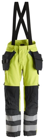 Snickers Workwear 6568 ProtecWork Työhousut Hi-Viz-keltainen/sininen L, Vaatteet