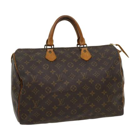 Louis Vuitton Vintage, Pre-owned Speedy 35 Monogram Handbag Bruin, Dames, Maat:ONE Size