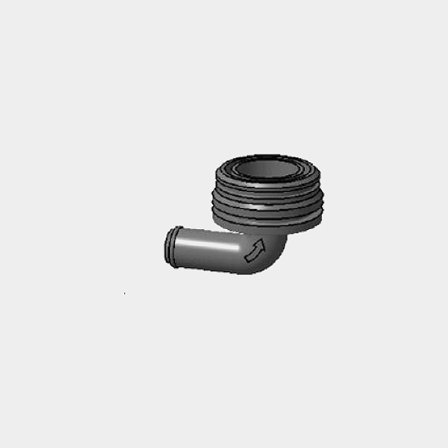 Hose connector angled 90° (inlet) Plastimo, 19 mm (3/4") hose, for bilge pumps 925 & 1038