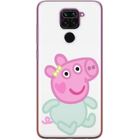 Yhteensopiva Puhelinkuori Xiaomi Redmi Note 9 Peppa Pig vauvahahmo pastelliväreissä, suloinen piirretty lasten kuvitus pehmeällä minimalistisella