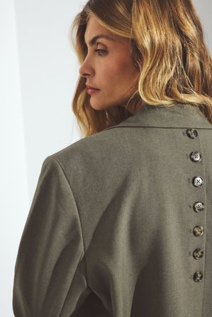 NA-KD Oversized Blazer - Skræddersyet blazer - Grøn - EU 44