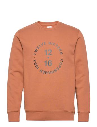 Sweatshirt Round Logo - Camel Brown Twelve Sixteen