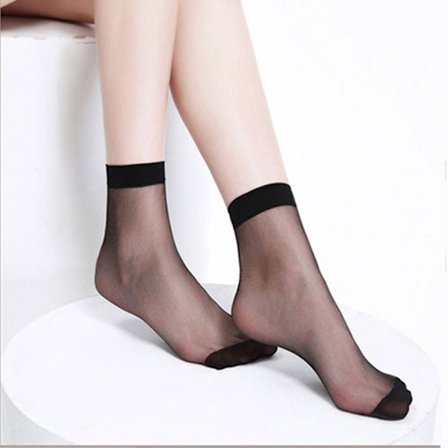 20 Par Ankel Nylon Strømper, Høje Bløde Krystal Strømper