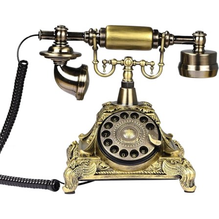 Retro Fasttelefon med Skive, Antikk Telefon med Skive, Imitasjon Resin Fasttelefon, Dekorativ Hjemmekontor Telefon
