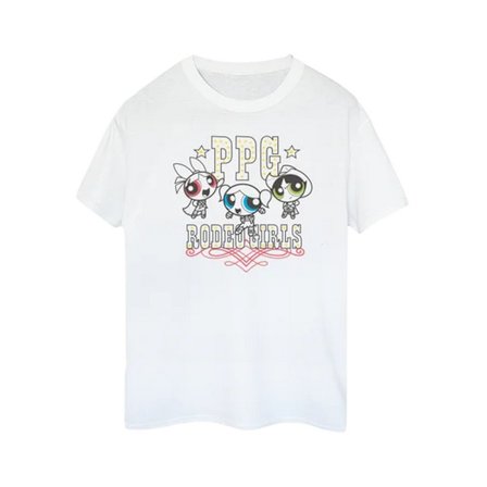 The Powerpuff Girls Dam/Dam Rodeo Bomulls Boyfriend T-shirt