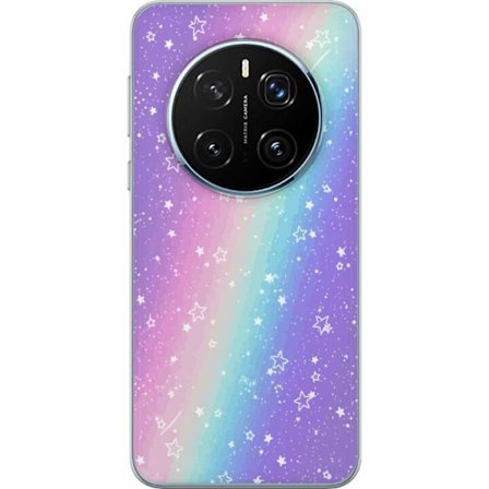 Kompatibel Mobilcover til Honor Magic7 Pro Rainbow-farvet pastelbaggrund med hvide stjerner og glitrende prikker i blød overgang