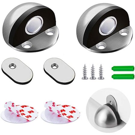 Opgraderet magnetisk dørstopper klæbemiddel 2-pak magnetiske dørstoppere