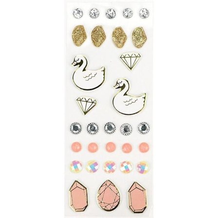 31 3D-klistermärken - Svanar