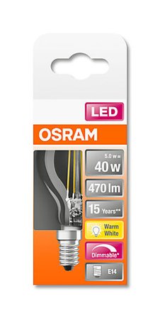 Led Classic P 40 Klar Dim E14