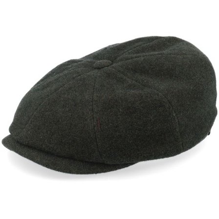 Stetson - Grön flatcap Keps - Hatteras Wool/Cashmere Moss Flat Cap @ Hatstore