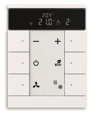 ABB 2CKA006330A0002 Tryckknapp RTC-slav, KNX Antal manöverpunkter: 6, Strömbrytare & vägguttag
