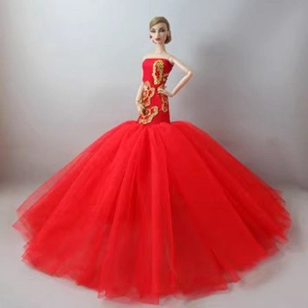 Docka Bröllopsklänning Docka Kjol 8 8