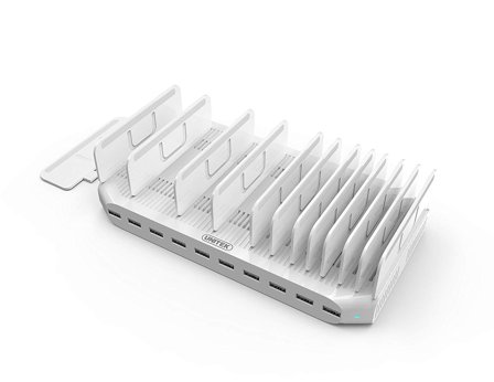 UNITEK Smart Charging Station ladestativ - + AC-strømadapter - USB