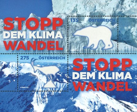 Østrig 2021 - Stop klimaændringer - Postfrisk miniark